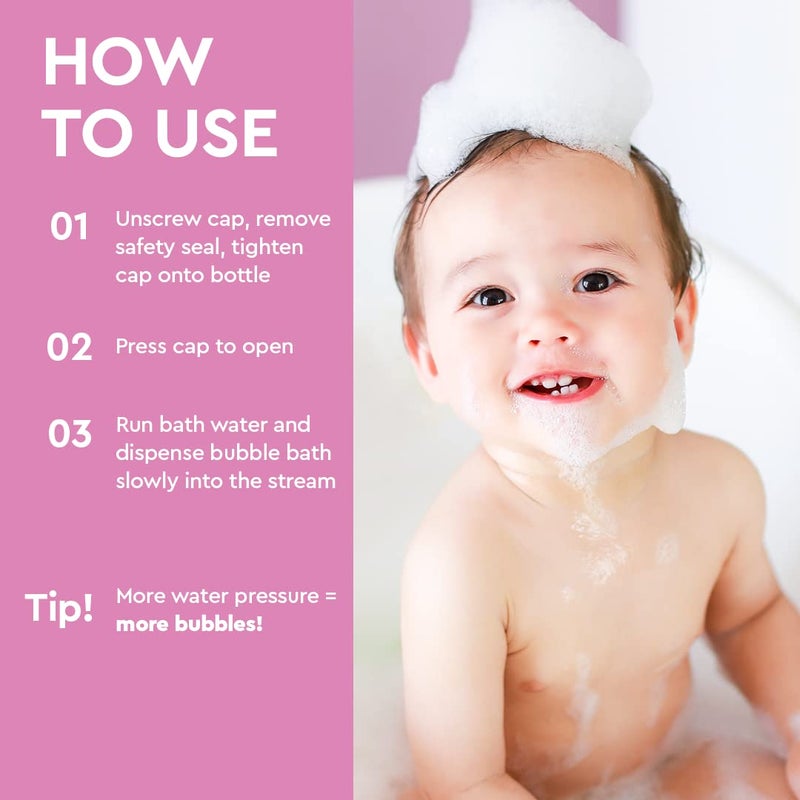 Puracy Bubble Bath for Children, Gently Scented with Real Lavender & Vanilla, 98.75% Natural Baby Bubble Bath, Plant-Based Moisturizers for All Skin Types, Tear-Free for Daily Use, 12 Fl Oz - Image 3